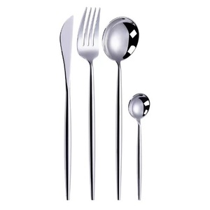 Ensemble de couverts de table en acier inoxydable, nouveau, en argent, cuillère, couteau, fourchette, fournitures de Restaurant et d'hôtel - Product Image 1