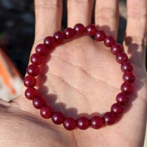 High Quality Natural Red Rhodonite <b>Crystal</b> Gemstone Beads Elastic Charms <b>Bracelet</b> Fashion Jewelry Gift <b>for</b> <b>Women's</b> - Product Image 3