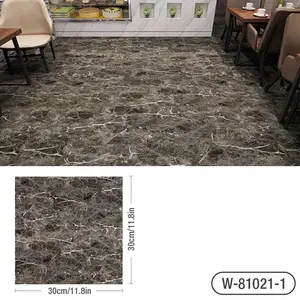 Waterproof Self-Adhesive PVC Simulated Thick Marble Tile <b>Floor</b> <b>Sticker</b> for Living Room Flooring Accessories - Product Image 1