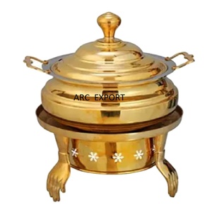 ที่อุ่นอาหารบุฟเฟ่ต์สีทองทำจากสแตนเลส - Product Image 1