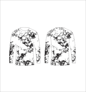 T-shirt à manches longues Ferocious, imprimé géométrique abstrait, col rond, séchage rapide, haut tricoté décontracté pour homme, vente en gros, OEM personnalisé - Product Image 4