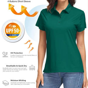 Camisas de trabajo de negocios de manga corta para mujer, camisetas de uniforme con estampado de bordado de logotipo personalizado, ropa corporativa, fábrica OEM - Product Image 3