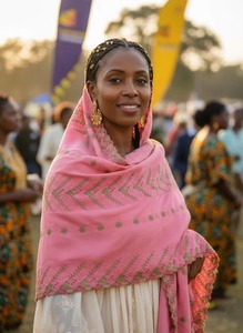 Nouvelle arrivée, châle léger en coton floral d'été pour femmes, écharpe en dentelle voile africaine de qualité supérieure, broderie, strass, respirant, quotidien - Product Image 4
