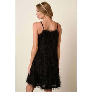 Mittoshop ODM Mini Abito Cami a Tinta Unita con Orlo a Balze di Piume, Logo Personalizzato, Taglia Unica/XS/2XL, Senza Colletto, Stile High Street per il Giorno e la Discoteca - Product Image 2