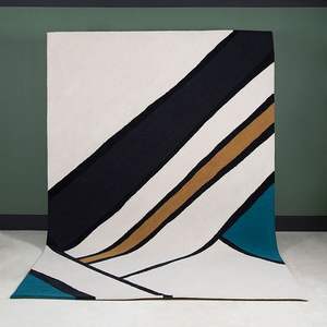 100% laine tuftée à la main tapis personnalisé moderne LUXE conçu fournisseur indien TEXTILES INDIENS H/L Options de taille - Product Image 1