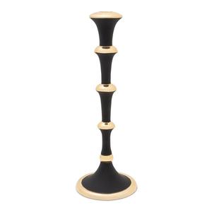 Portavelas de pedestal dorado y negro de lujo con soportes minimalistas modernos y tapas de cuencos para decoración de mesa de comedor - Product Image 3