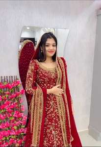 FULPARI Heavy lehenga choli Dupatta Blusa Bordado trabajo piedra perla trabajo nupcial lahnga lehenga choli precio al por mayor - Product Image 3