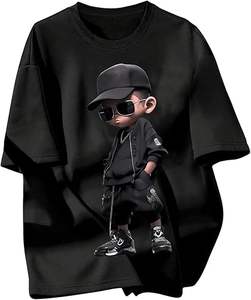 Mens <b>90s</b> Vintage Oversized Shirts Unisex Cool T Shirt Print Graphic Tees Casual Summer <b>Streetwear</b> Top - Product Image 2