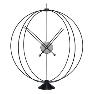 นาฬิกาตั้งโต๊ะไม้และโลหะ นาฬิกาตั้งโต๊ะ การออกแบบตารางที่ไม่ซ้ํากัน ไม้เป็นกลาง ของตกแต่งบ้าน นาฬิกาแขวนสมัยใหม่ นาฬิกาแขวน โลหะสมัยใหม่ - Product Image 6