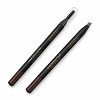 Lápiz de cejas profesional de marca privada, pluma de contorno de cejas resistente al agua, lápiz de cejas con cepillo