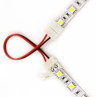 Câble de connecteur de bande LED 2 broches 15cm avec 8mm 2 clips Accessoires électriques Fil 12v 24v Connecteurs électriques de bande LED 8mm