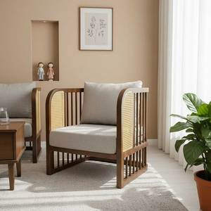 Sillón Individual Sonet, Cómodo Sillón Reclinable de Estilo Moderno Indochino de Mediados de Siglo para Muebles de Oficina en Casa GSD68059 - Product Image 2