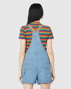 Vente en gros nouvel arrivage 2025 été décontracté femmes denim shorts jeans combinaisons respirant Logo personnalisé Denim barboteuses - Product Image 4