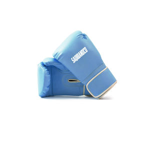 Guantes de boxeo de entrenamiento de cuero azul 2024, guantes de Kickboxing MMA y guantes Muaythai para boxeo - Product Image 2