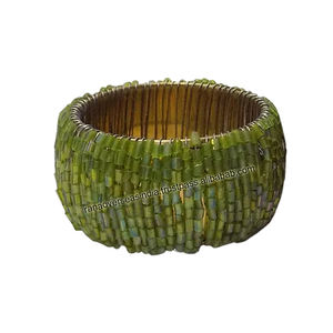 Top vente usine approvisionnement direct coupe Dana perles porte-anneau de serviette pour mariage célébration vaisselle décoration ronds de serviette - Product Image 2