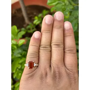 925 Silver Natural Fire <b>Opal</b> <b>Ring</b> Vintage Gemstone Fine Jewelry Dainty Cut White and Yellow <b>Gold</b> Inlay Engagement Occasion - Product Image 3