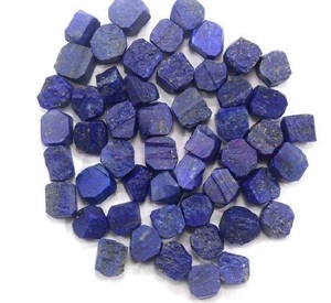 25 pièces bleu foncé 10-12 MM pierres précieuses de Lapis Lazuli taillées à la main qualité impressionnante pierre de bijoux en vrac naturelle brute non traitée - Product Image 1