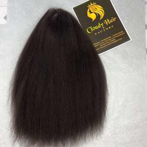 100% pelo crudo humano vietnamita rizado recto Yaki paquetes productos de cabello Natural vietnamita crudo para mujeres negras - Product Image 4