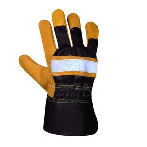 Soft Leather Material Full Finger Heavy Duty Leather <b>Gloves</b> Breathable Fabric <b>Men</b> Heavy Duty <b>Gloves</b> - Product Image 2