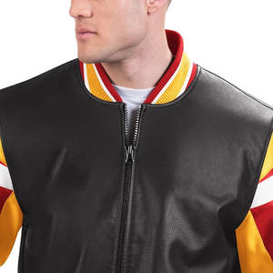 Veste universitaire en cuir de baseball OEM authentique la plus populaire pour hommes Meilleur prix Veste d'hiver pour hommes 2026 - Product Image 4