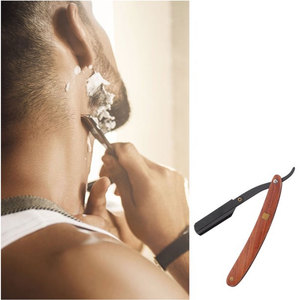 Maquinilla de afeitar recta Manual de acero inoxidable de alta calidad, diseño clásico de hoja única desechable para Barba, cara, cuerpo en salón, nuevo diseño - Product Image 6