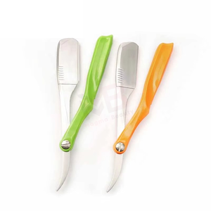 Rasoir de barbier professionnel à trois lames avec manche en plastique de haute qualité |   Rasoir à lame droite classique pour salon, couleur personnalisée - Product Image 4