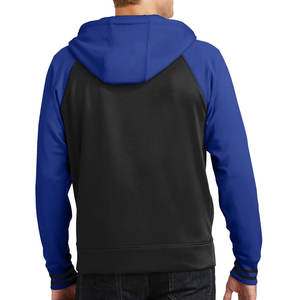 <b>Mens</b> Sports Fleece Hooded & <b>Sweatshirt</b> <b>Black</b> True Royal Blue - Product Image 2