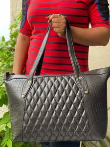 กระเป๋าโท้ทหนังมีสไตล์สำหรับผู้หญิง,กระเป๋าถือหนังกระเป๋าสะพายไหล่กระเป๋าทรงสี่เหลี่ยมขนาดใหญ่ - Product Image 3