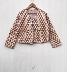 Chaquetas Acolchadas Florales Hechas a Mano, Chaqueta de Algodón con Estampado Floral Estilo Bohemio para Otoño e Invierno, Ropa de Calle, Chaqueta Reversible Acolchada Estilo Boho - Product Image 1