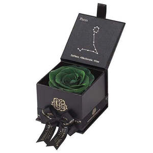 Astor Collection's Eternal Rose PISCES Romantic Preserved Real Rose LED Light Square Box for Valentine's Day Mother's Day Gifts - Product Image 5