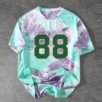 T-shirts tie-dye pour hommes, style tendance, tissu doux et coupe moderne, pour un look streetwear et décontracté.
