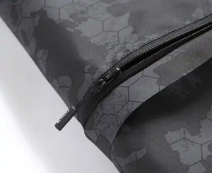 Veste coupe-vent à capuche de rue haute pour hommes avec logo personnalisé automne hiver imperméable à l'eau avec fermeture éclair toile support de golf vintage - Product Image 6