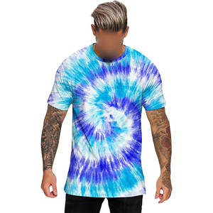 Hot Selling Custom Logo Breathable Oem Men Unisex Cotton Vintage Classic Ringer New Fashion Designs 100% Cotton <b>Tie</b> Dye T Shirts - Product Image 1