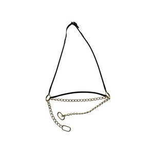 Harnais classique pour cheval arabe avec laisse en chaîne en acier inoxydable et design perlé |   Durable et confortable - Product Image 1