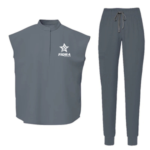 Uniforme médical de haute qualité, tenue de travail unisexe pour médecins et infirmières, vente en gros, tenue de travail en polyester tricoté avec poches - Product Image 1