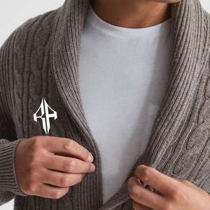 2025 Wool / Acrylic Material High Quality Custom Logo New Design Men's <b>Cardigan</b> Winter Sweater Wholesale by ATLANTIC - Product Image 5