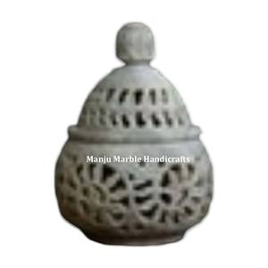 New Handmade Piece Best Classic Fancy Design Soapstone <b>Carving</b> Handi With Round Shape Use For Essential <b>Candle</b> Burner Gift Items - Product Image 6