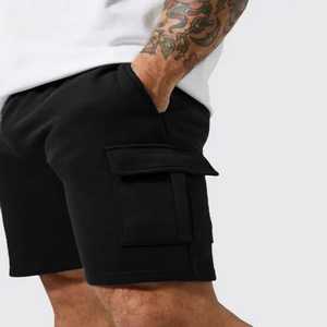 Pantalones cortos desgastados Vintage de algodón 100% para hombre, pantalones cortos desgastados Vintage para correr lavados con ácido y desteñidos al sol - Product Image 1