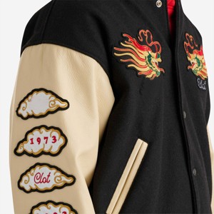 Elegante chaqueta de dragón para hombre, diseño de dragón bordado, perfecto para ropa informal de moda y trajes llamativos - Product Image 3