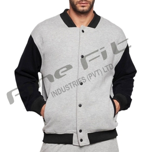 Blouson aviateur léger Varsity pour hommes Vêtements d'extérieur de haute qualité avec col montant Logo avant Matériau intérieur souple Fabriqué au Pakistan - Product Image 1