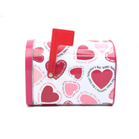 Boîte en métal personnalisée en forme de boîte aux lettres, de qualité alimentaire, pour emballages cadeaux de bonbons, chocolats et biscuits