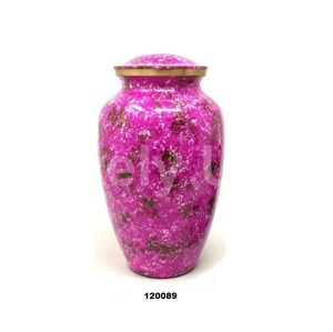 ดอกไม้ในสวนสวยสำหรับผู้ใหญ่เถ้ากระดูกทำจากทองเหลืองสีชมพูพร้อมถุงกำมะหยี่ - Product Image 1