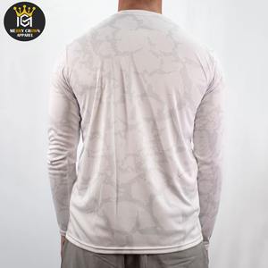 Vêtements de pêche professionnels pour hommes, impression numérique par sublimation, chemises de fitness à col rond en polyester 100% coton, grande taille - Product Image 6