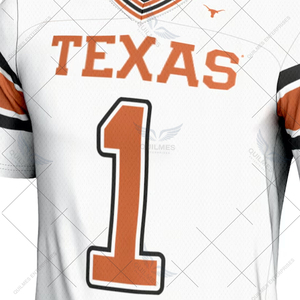Custom Made #1 Universidad de Texas Longhorns transpirable al por mayor ligero fútbol Jersey-Blanco - Product Image 2
