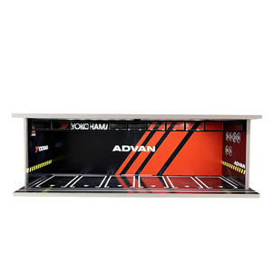 Vente en gros de boîtes de présentation en acrylique pour <span class=keywords><strong>garage</strong></span> de voitures à l'échelle 1/64 avec éclairage, boîte de rangement pour modèles de voitures miniatures de collection - Product Image 5