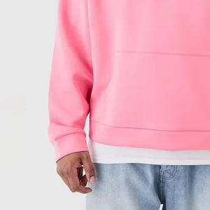 Customized Embroidery logo Blank Oversized Boxy Fit Hoodie for Men Heavyweight Cotton Box Crop Pullover <b>Hoodies</b> - Product Image 5