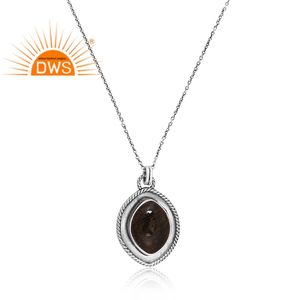 Meilleure qualité en argent sterling naturel jaune oeil de tigre pendentif en pierre précieuse collier fabricant de bijoux personnalisés - Product Image 2