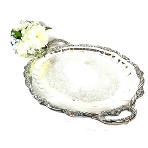 Nueva llegada bandeja de acero inoxidable para servir comida de forma redonda recubierta de oro para té café frutas pastel y jugo para dormitorio comedor hogar - Product Image 6