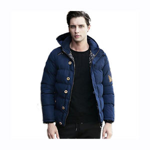 Veste en duvet pour hommes personnalisée en gros Manteaux d'hiver à bulles avec col montant pour hommes - Product Image 6