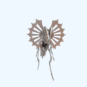 3D Acier Inoxydable 304 Terex Laser Dilophosaurus Modèle Éducatif Décor À La Maison pour Adultes Fabriqué au Viet Nam A30CM - Product Image 3